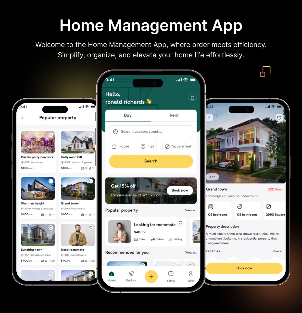 LeaseHome template: Online Property Booking App in Flutter (Android, iOS) | EasyRental App - 4