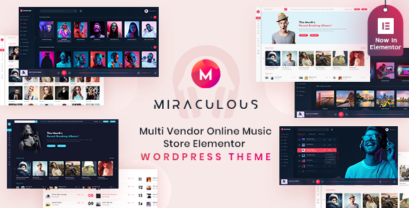 Miraculous - Multi Vendor Online Music Store  Elementor WordPress Theme