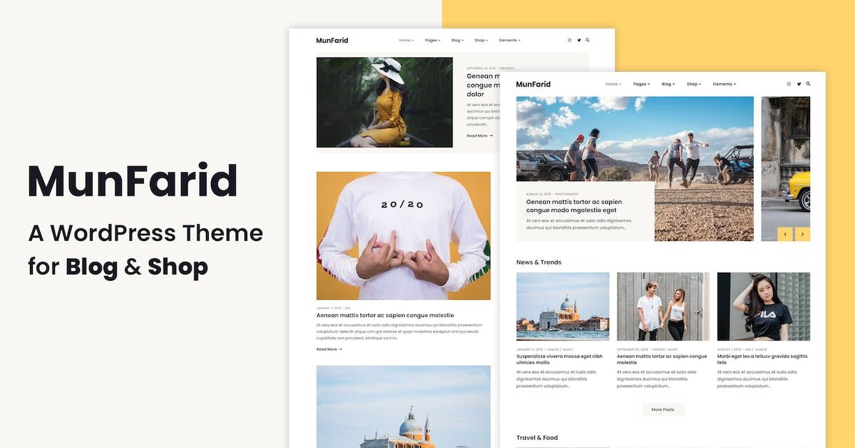 Munfarid - A WordPress Theme For Blog &amp; Shop