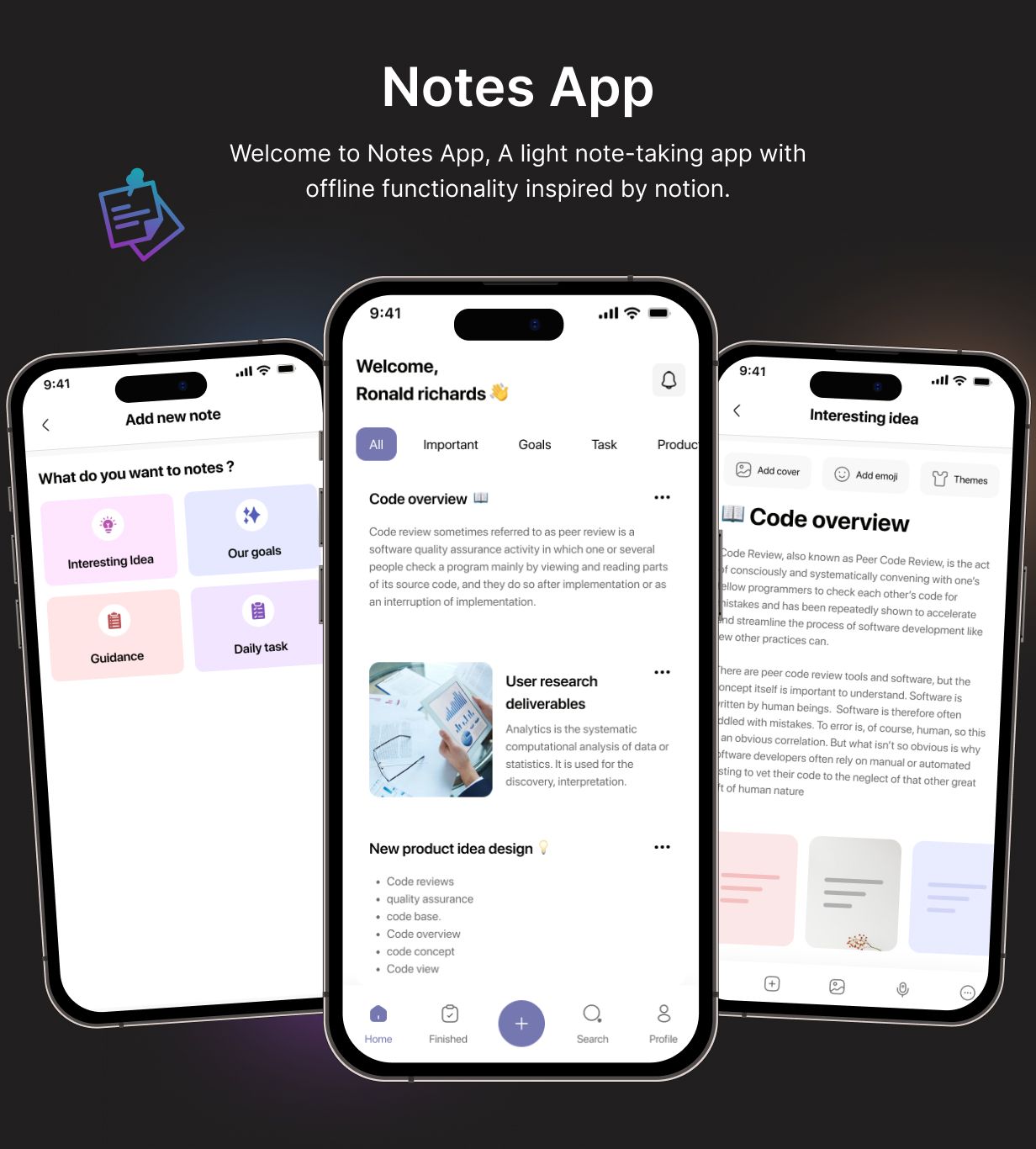 NoteEase template: Note-Taking App in Flutter (Android, iOS) | To-Do List - Schedule Planner App - 5