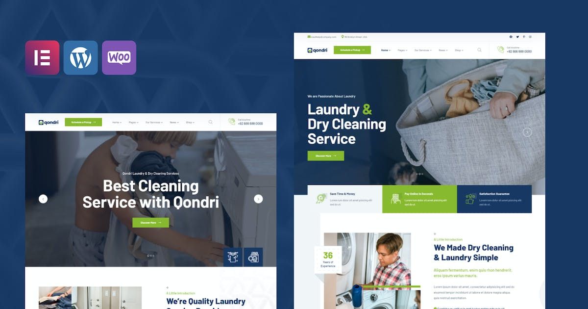 Qondri - Dry Cleaning & Laundry Services WP Theme