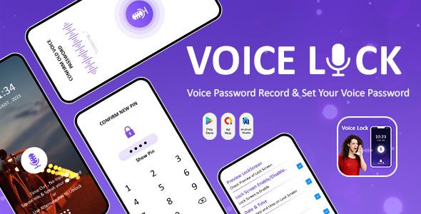 Voice Lock - Pin Pattern - Speak to Unlock - Screen Lock - Smart Voice Lock - App Lock image