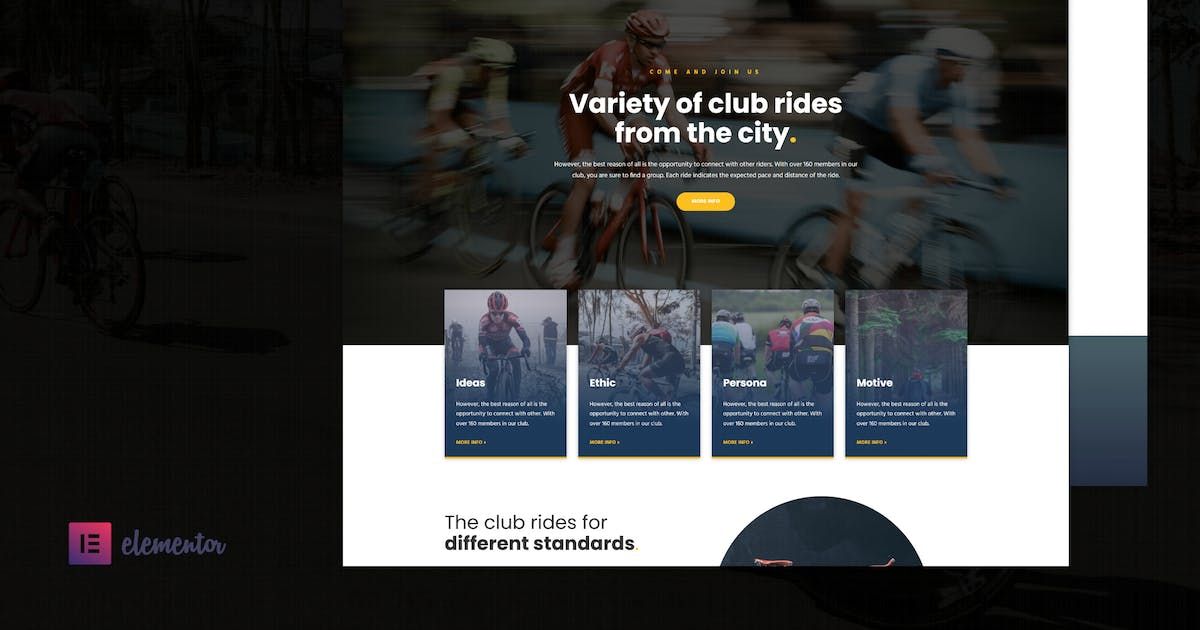 Zapedah - Cycling Club WordPress Theme
