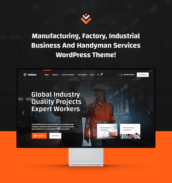 Validus - Industrial Business & Handyman Services WordPress Theme - 5