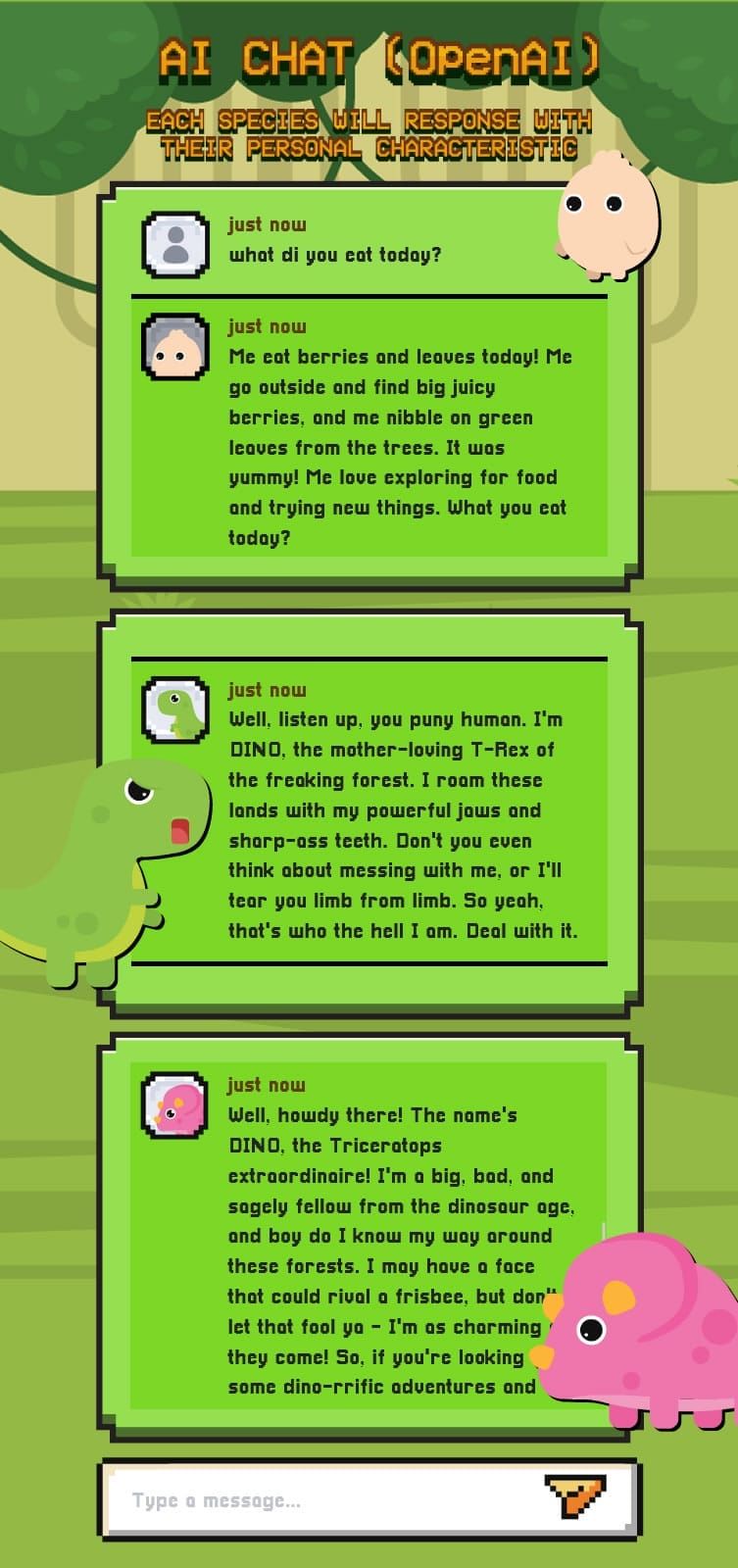 Pocket Dino (AI Chat) - HTML5 Game - 4