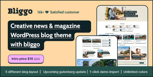 Bliggo - News & Magazine WordPress Blog Theme