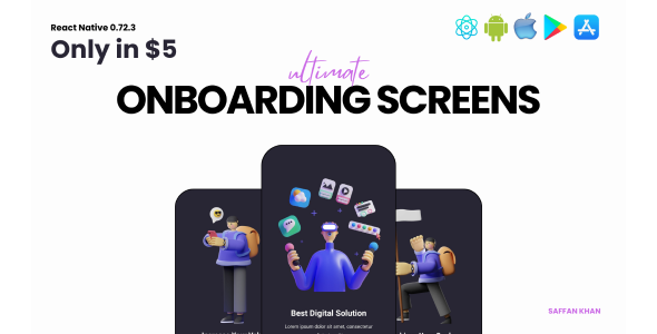 Cross-Platform React Native Onboarding Startup App - code.market