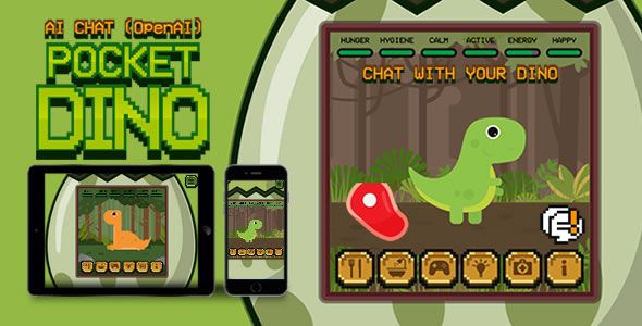 Pocket Dino (AI Chat) - HTML5 Game