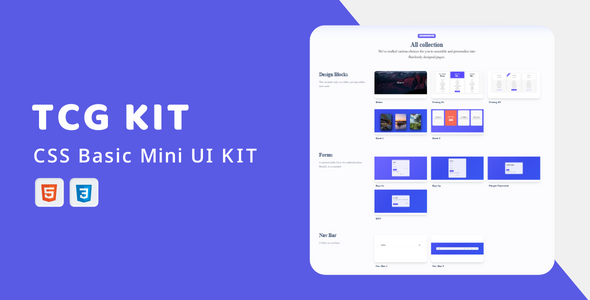 TCG KIT - CSS Basic Mini UI KIT - code.market