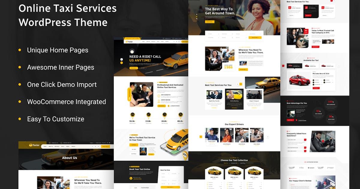 Taxiar - Online Taxi Service Wordpress Theme