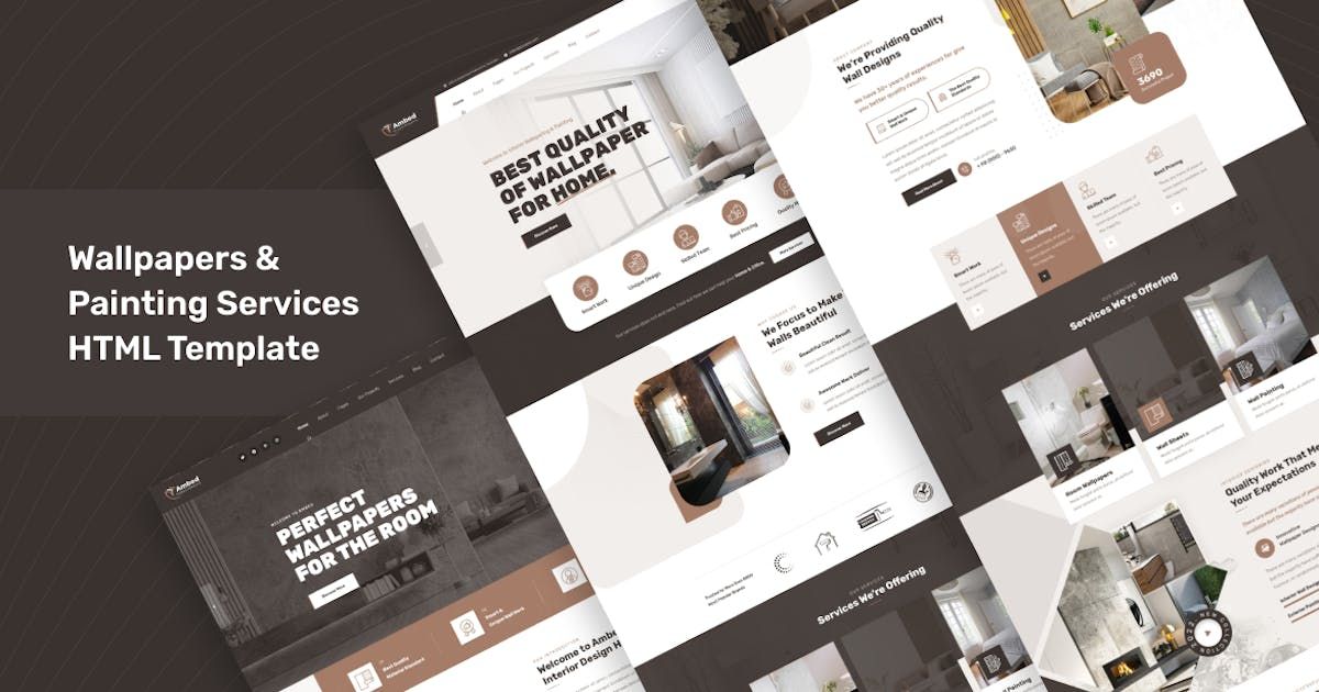 Ambed - Wallpapers & Painting Services HTML Templa