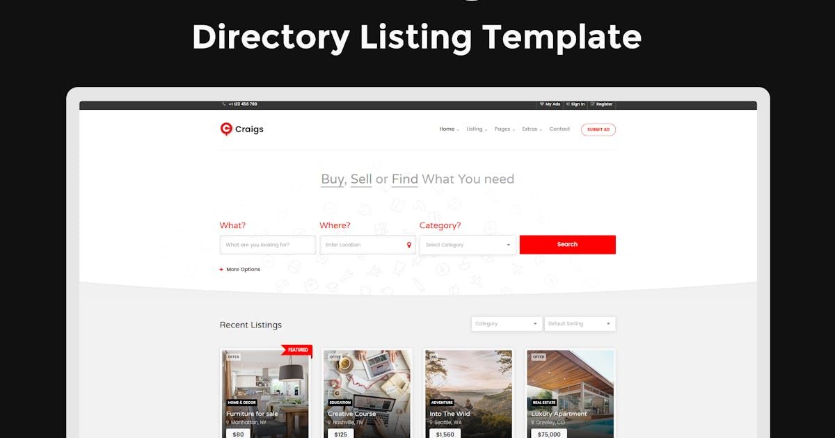 Craigs - Directory Listing Template