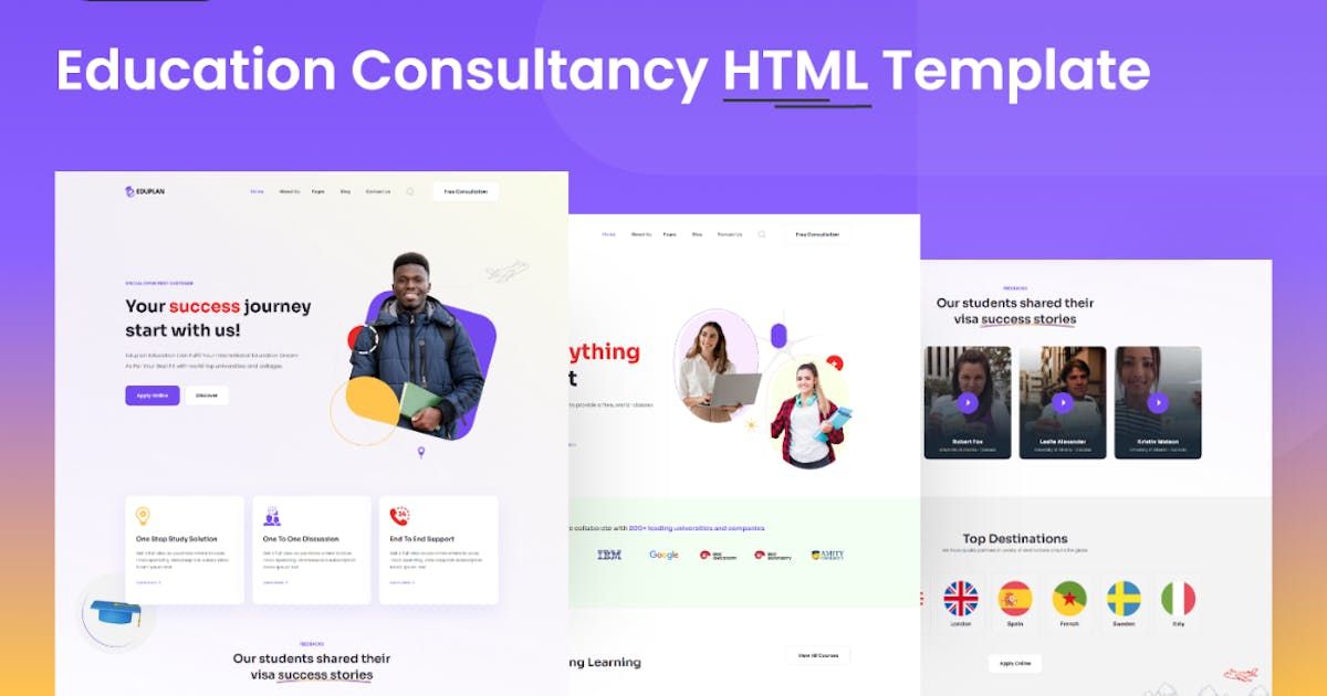 Eduplan - Education Consultancy HTML Template