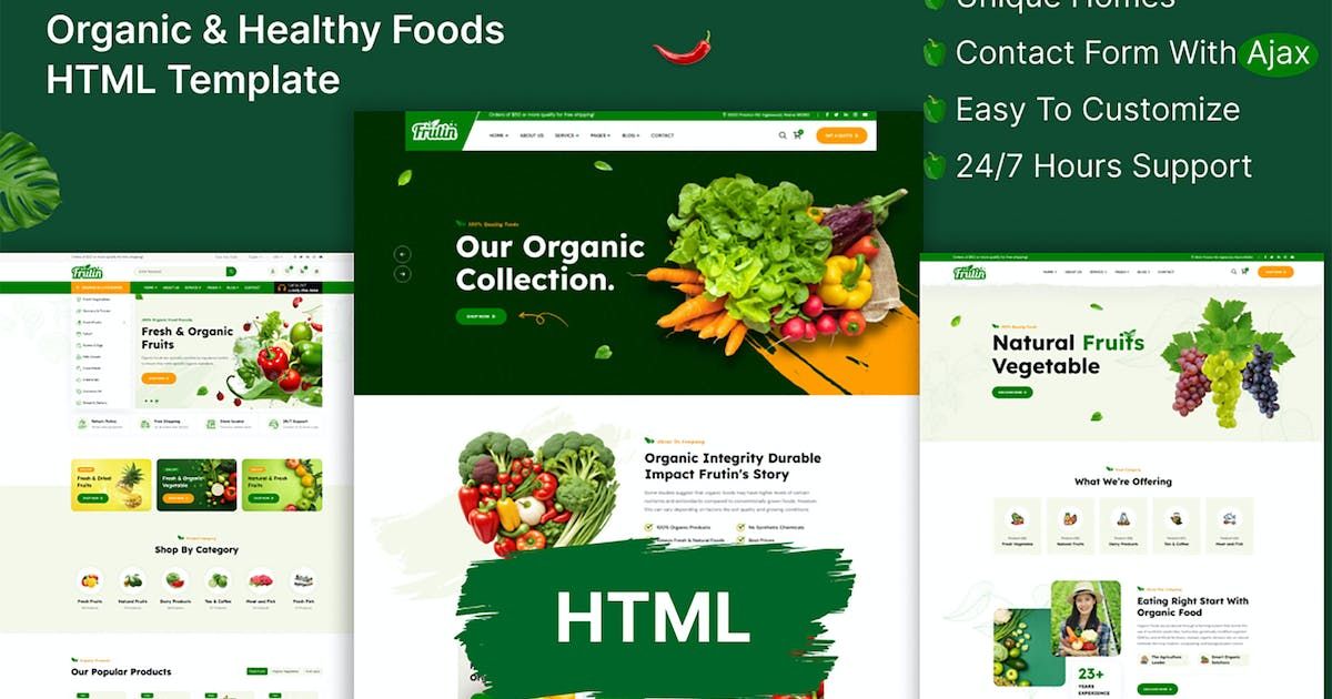 Frutin - Organic & Healthy Food HTML Template