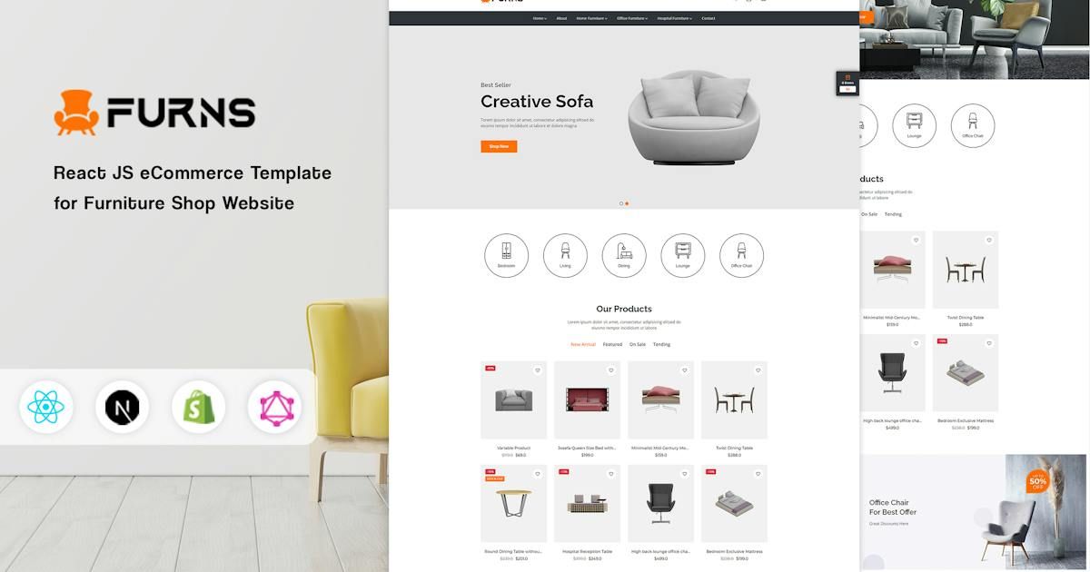 Furns React Ecommerce Template Code Market