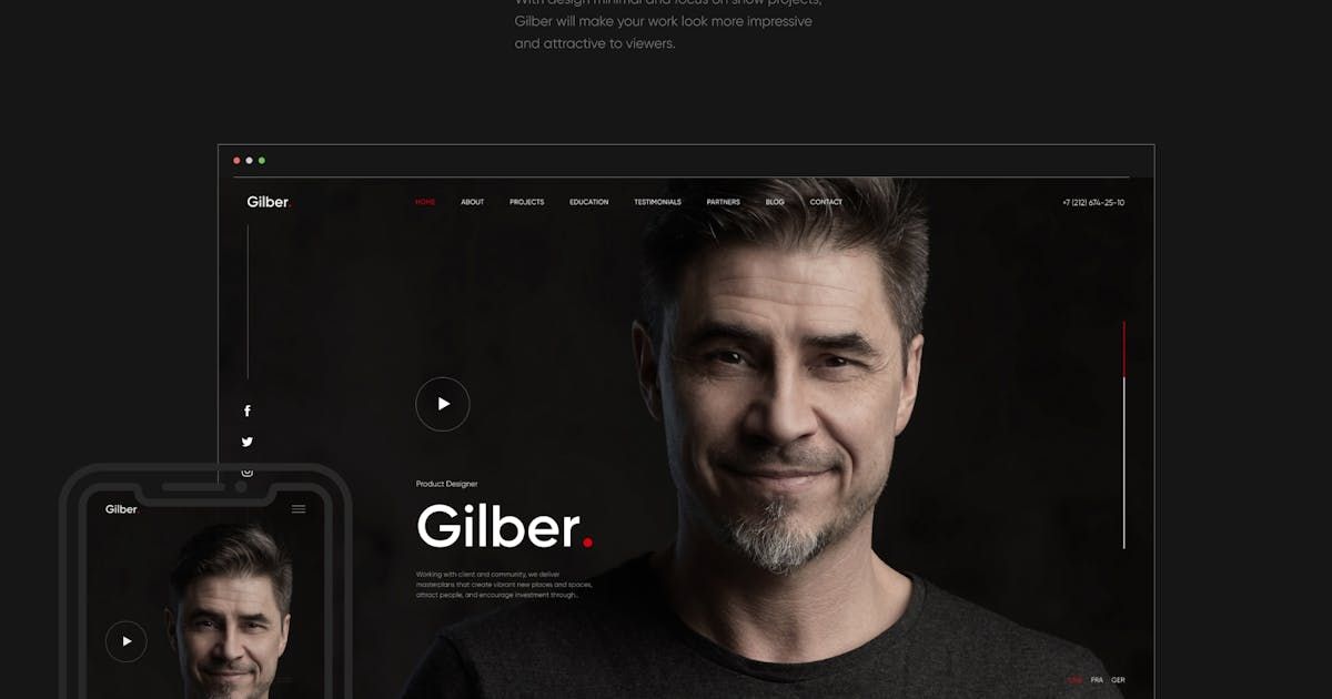 Gilber - Personal CV/Resume HTML Template
