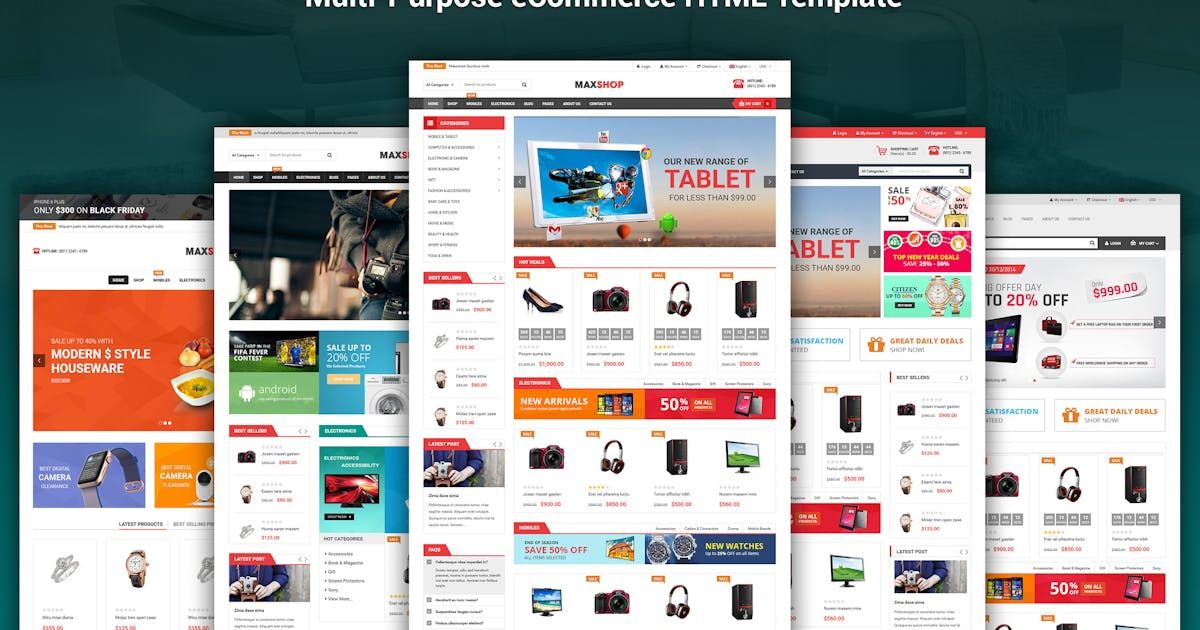 Maxshop - Multipurpose eCommerce HTML Template - code.market