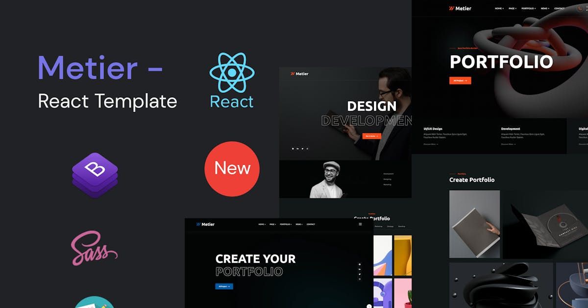 Metier - Personal Portfolio React Template