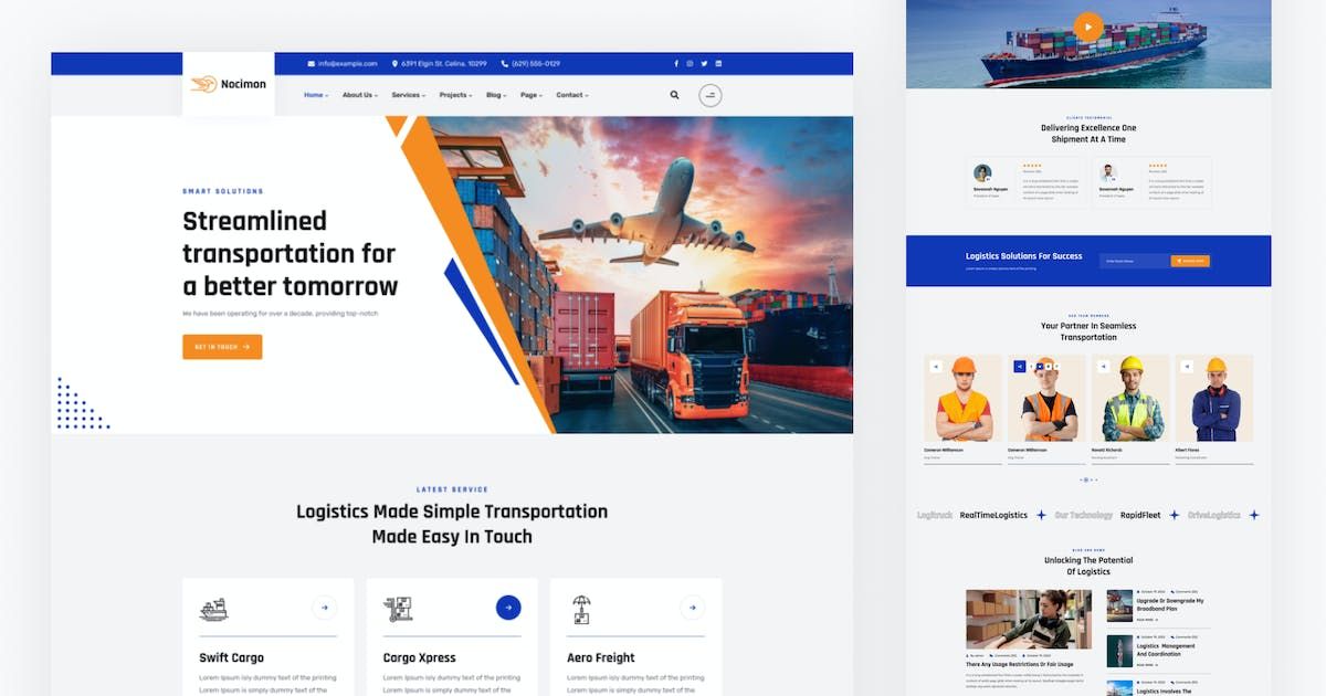 Nocimon - Transportation & Logistics HTML Template