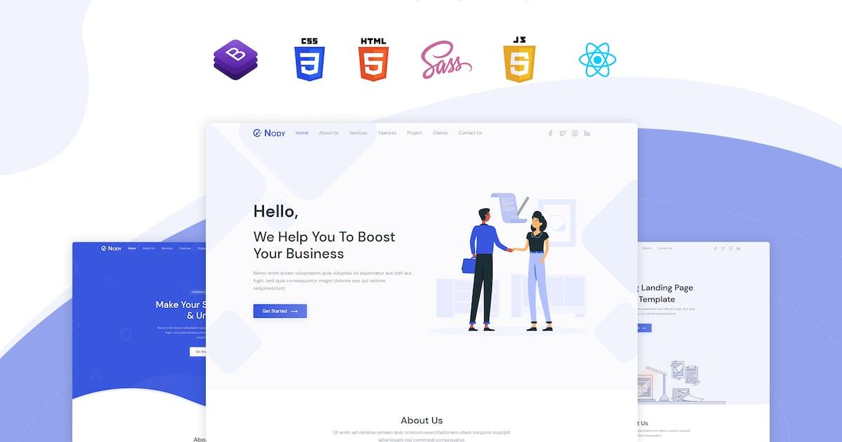 Nody React - React Js Landing Page Template