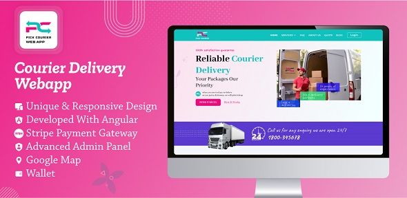 Pick Courier Angular Delivery Website