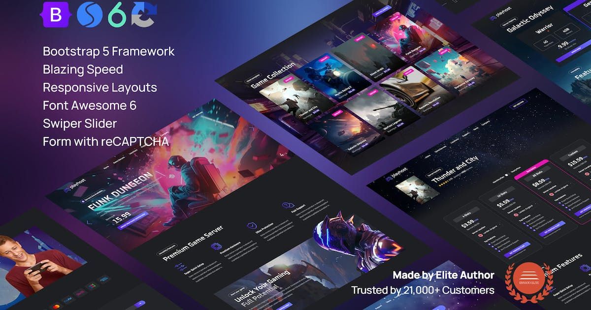 Playhost - Game Hosting Server Website Template