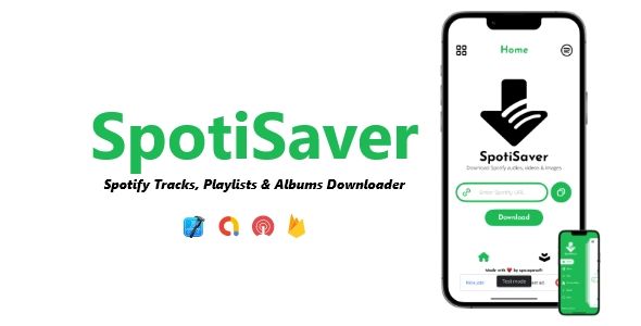 SpotiSaver - Spotify Tracks, Playlists & Albums Downloader | ADMOB, ONESIGNAL, FIREBASE image