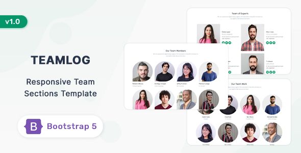 Teamlog - Bootstrap 5 Team Section Template