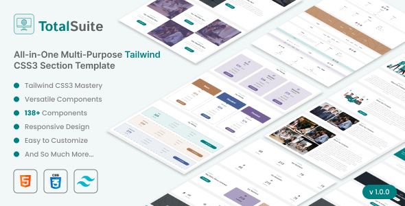 TotalSuite - All-in-One Multi-Purpose Tailwind CSS Template
