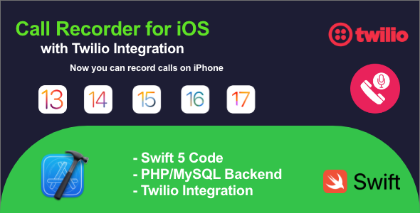 iOS Call Recording App Source ( Swift & Backend PHP )