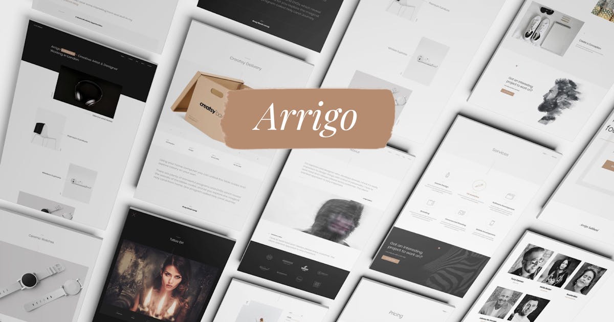 Arrigo Minimal Portfolio HTML5 Template code market
