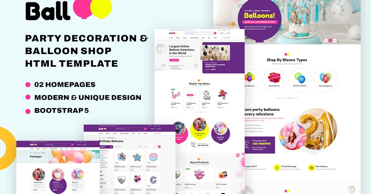 Balloo | Party Balloon Shop HTML Template