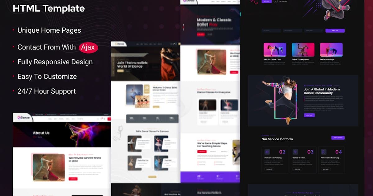Danza - Dancing School and Ballet Studio HTML Temp