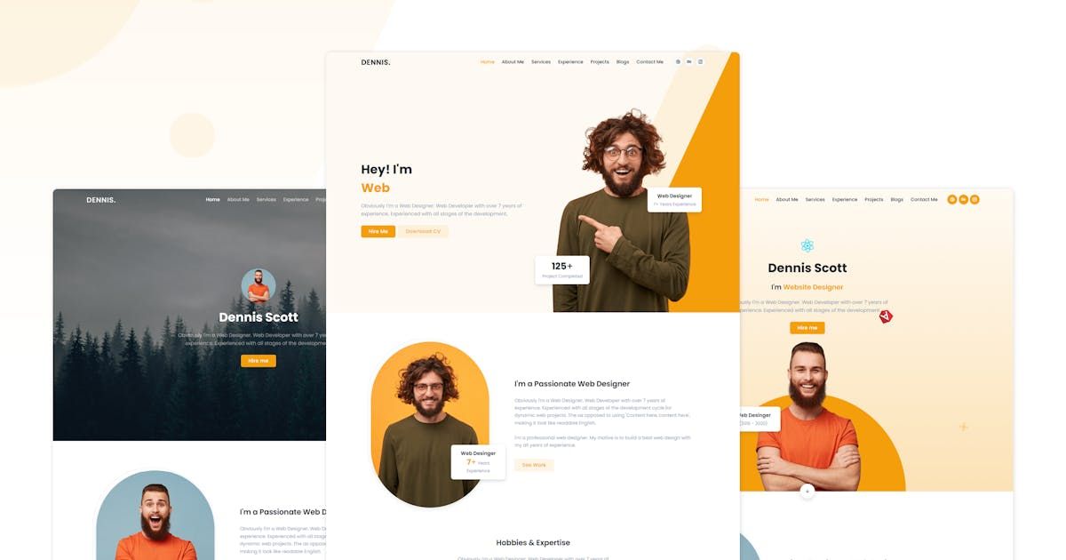 Dennis - React Personal Portfolio Template