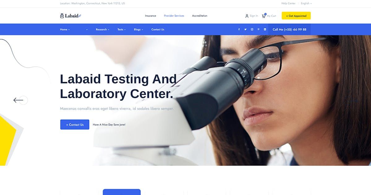 Labaid - Laboratory Research HTML Template