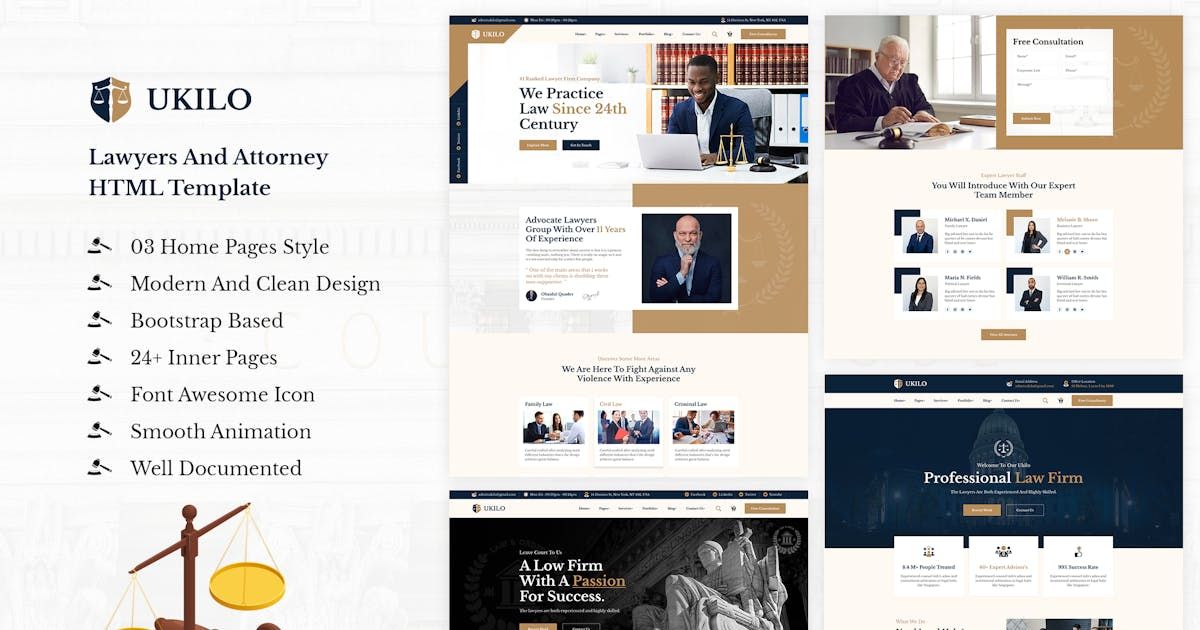 Lawyers And Attorney HTML5 Template