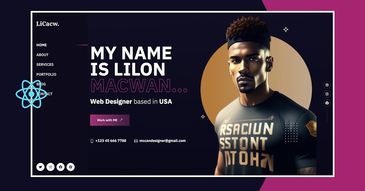 Lilon – Personal Portfolio ReactJs Template