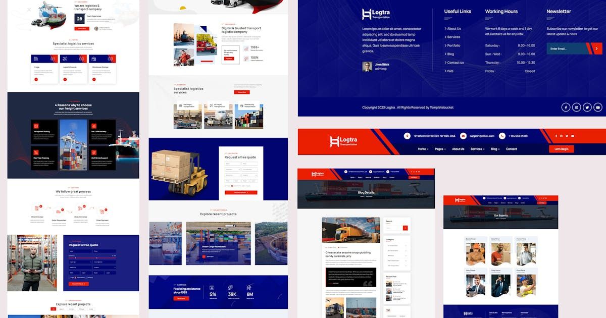 Logtra - Transportation & Logistics HTML Template