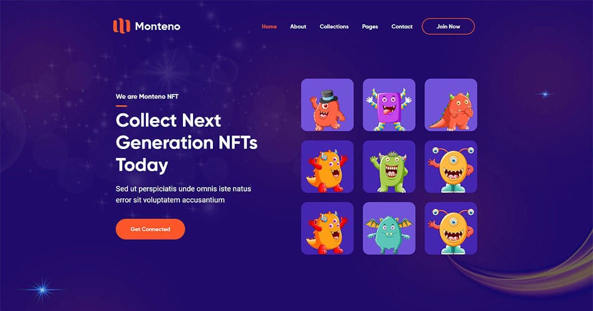 Monteno - NFT Portfolio HTML Template