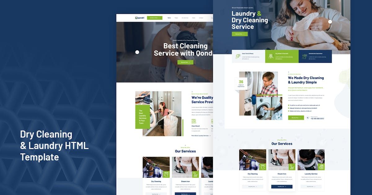 Qondri - Dry Cleaning & Laundry HTML Template