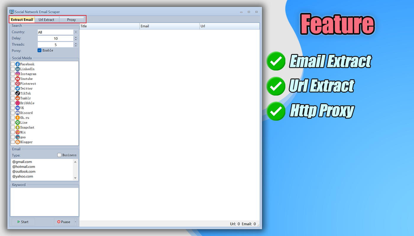 Email extraction software,Extract email addresses,Email scraping,Email grabber,Email list extractor