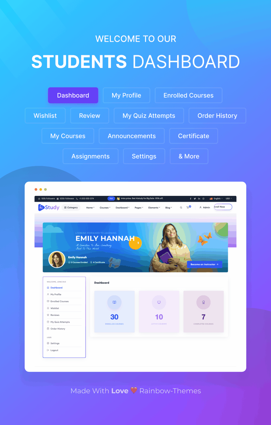 HiStudy - Online Courses & Education WordPress Theme - 7