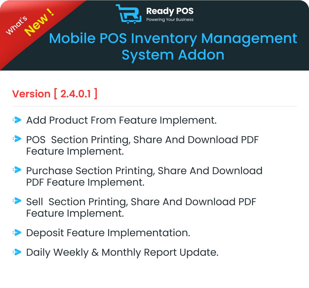 What's New ReadyPOS Mobile App Features