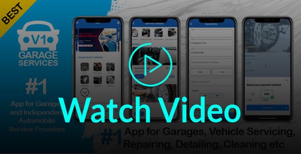 Ionic Version Car Bike Van Truck Scooter Motor Vehicle Servicing Repair Cleaning Washing Garage App - 8