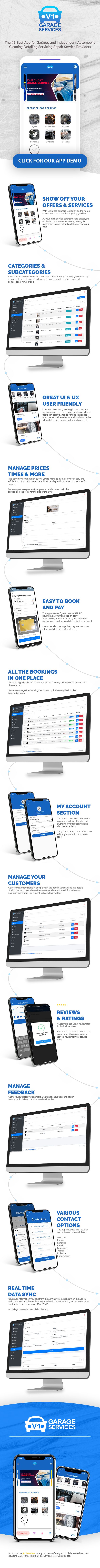 Ionic Version Car Bike Van Truck Scooter Motor Vehicle Servicing Repair Cleaning Washing Garage App - 4