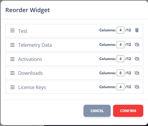 widget configuration