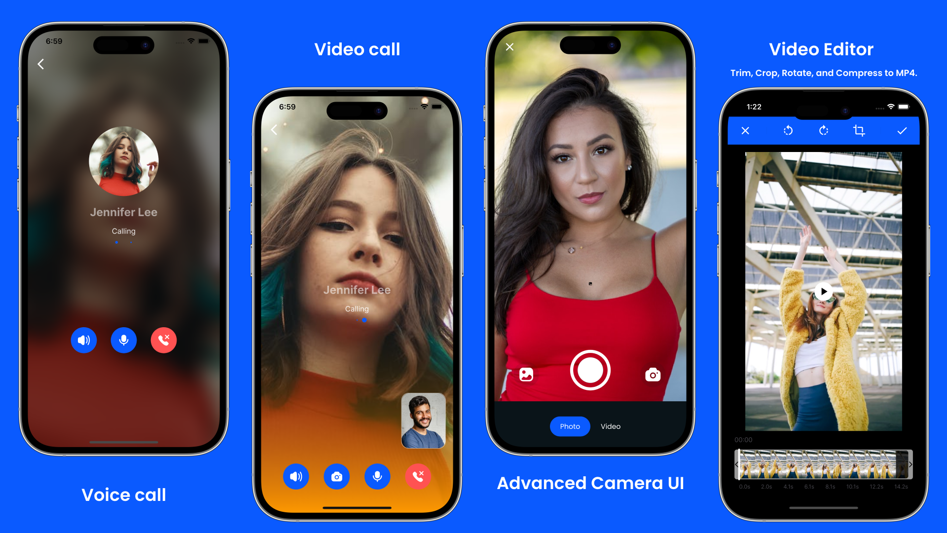Video & Voice Calls, Advanced Camera UI & Video Editor features