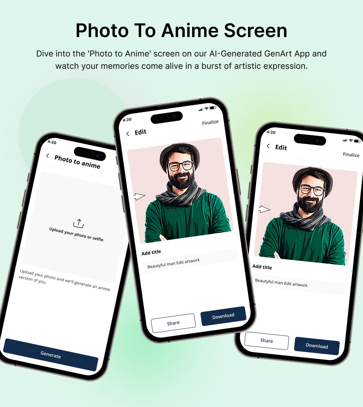 Genart UI template - AI Art Generator and Image editor app in Flutter (Android, iOS) | ImaginAI App - 10