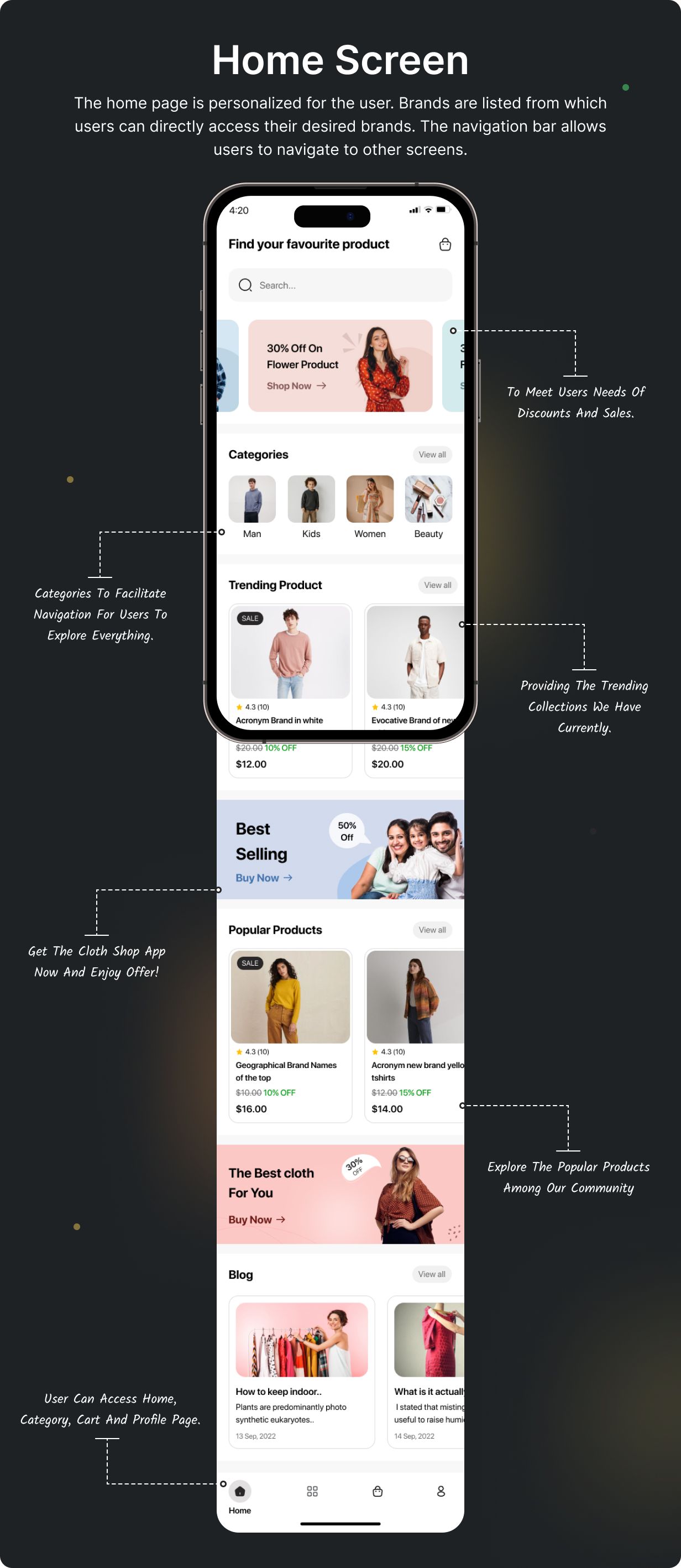 Bloom Store App - E-commerce Store app in Flutter 3.x (Android, iOS) with WooCommerce Full App - 8