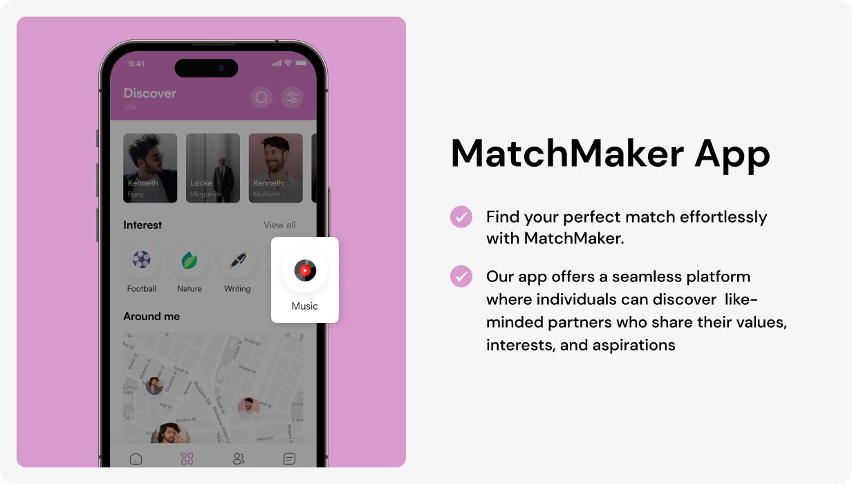 MatchMaker UI Template | Connect Dating App in Flutter | Online Match & Date App Template - 6